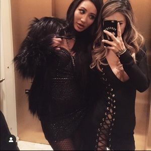 House of CB lace up LS dress